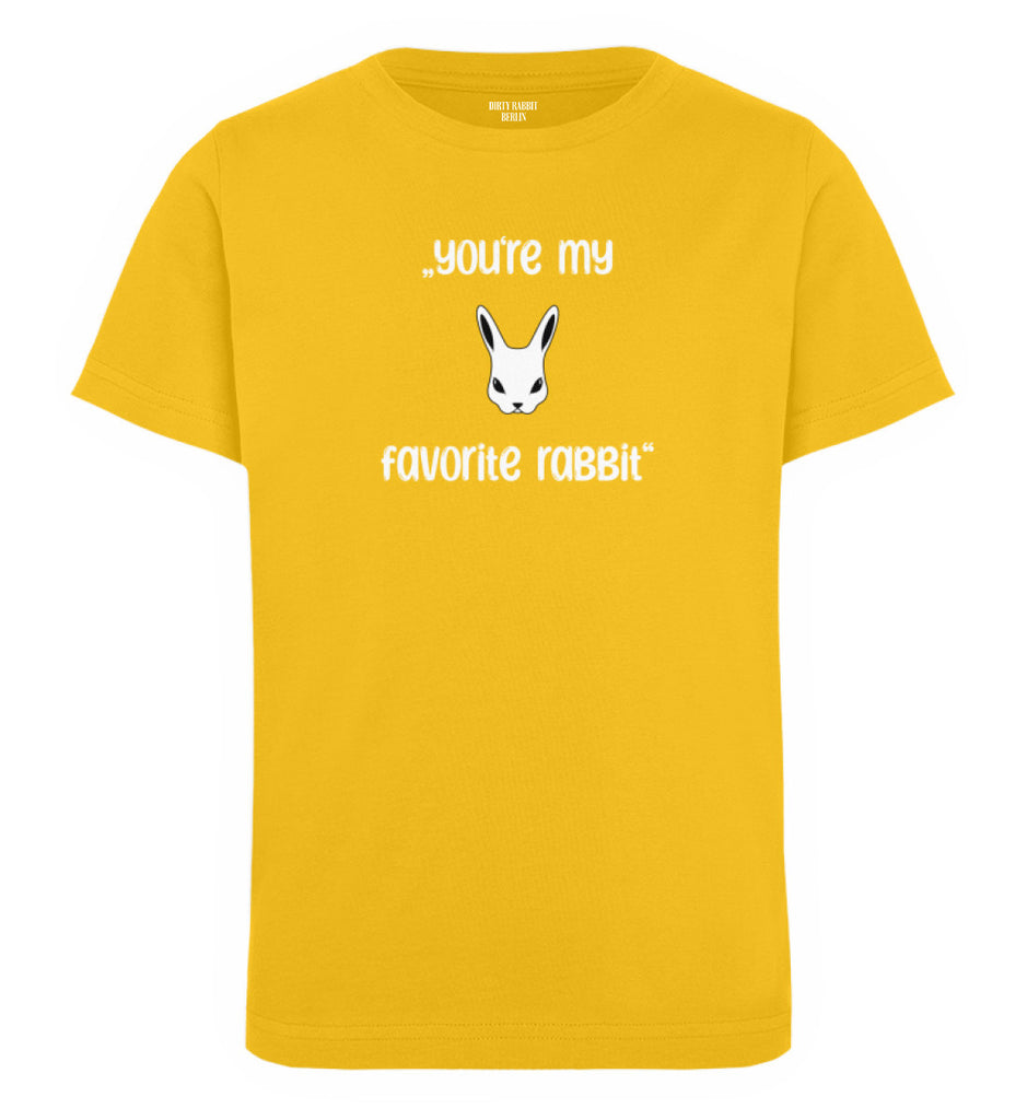 Dirty Rabbit Berlin Kinder Shirt Favorite Rabbit Golden Yellow
