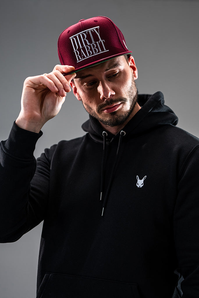 Dirty Rabbit Berlin Classic Snapback Cap Burgundy