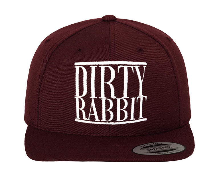 Dirty Rabbit Berlin Classic Snapback Cap Burgundy