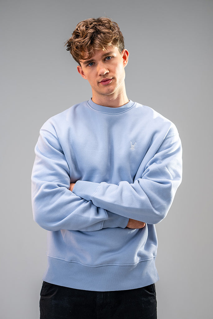 Dirty Rabbit Berlin Oversized Classic Men Sweatshirt Serene Blue