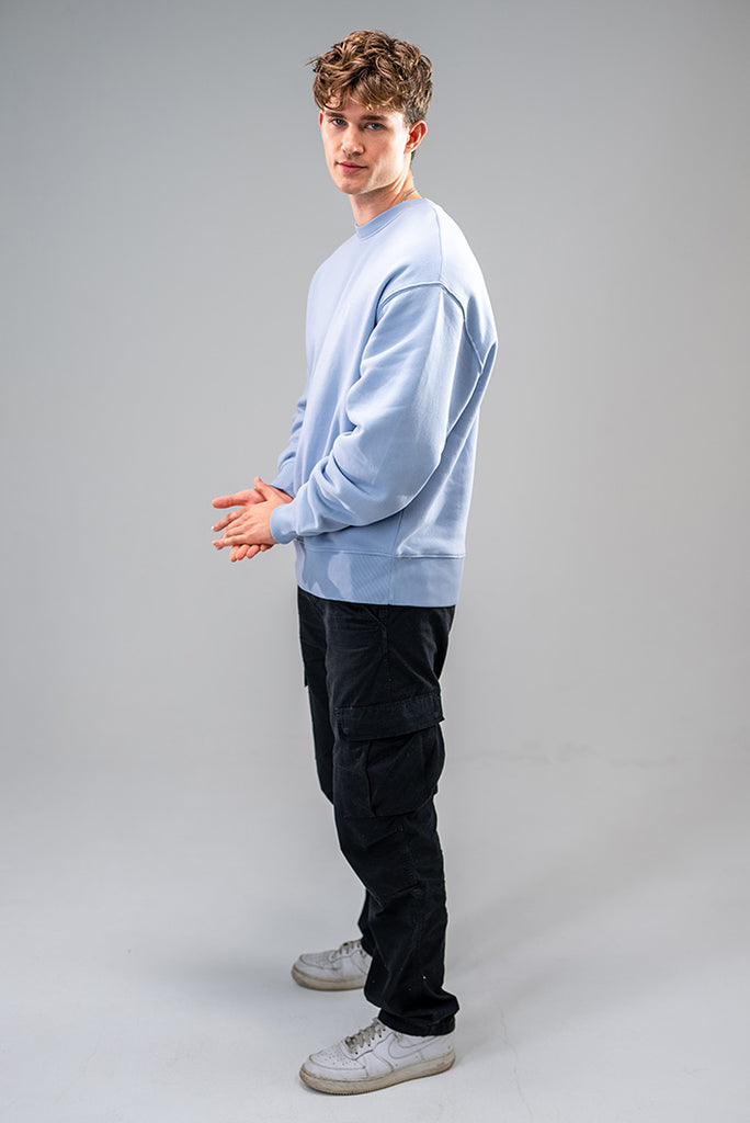 Dirty Rabbit Berlin Oversized Classic Men Sweatshirt Serene Blue
