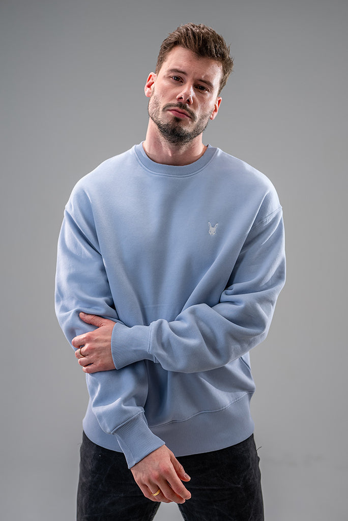 Dirty Rabbit Berlin Oversized Classic Men Sweatshirt Serene Blue