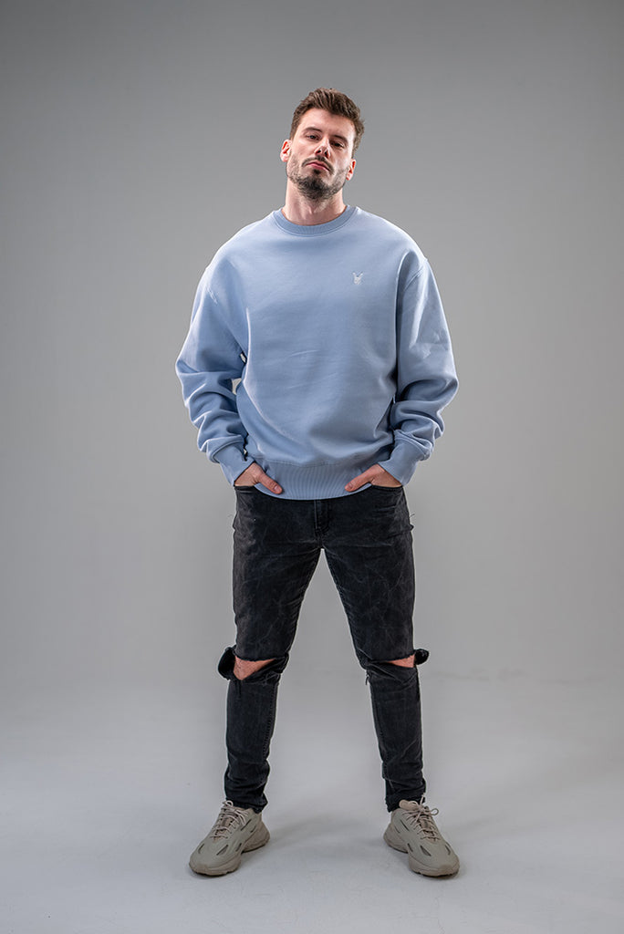 Dirty Rabbit Berlin Oversized Classic Men Sweatshirt Serene Blue