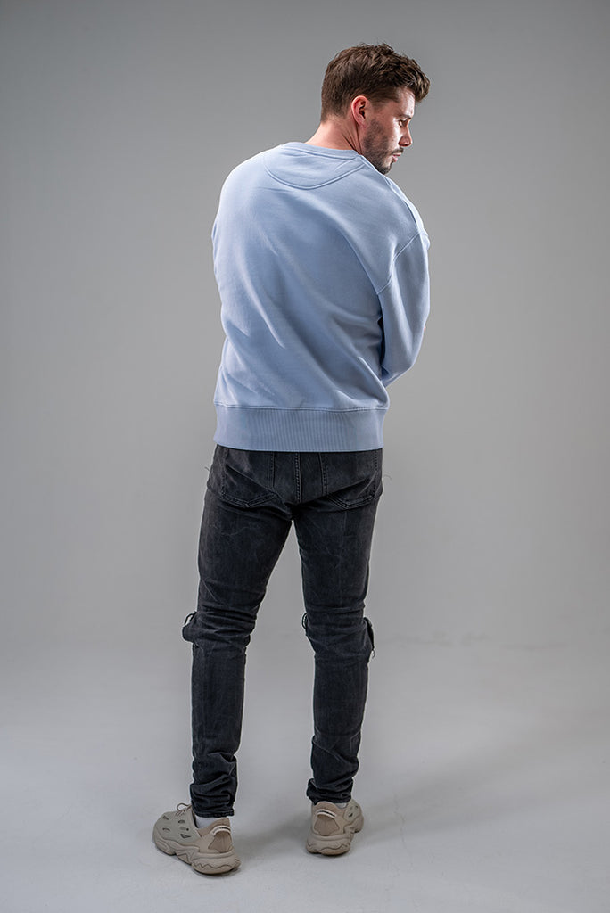 Dirty Rabbit Berlin Oversized Classic Men Sweatshirt Serene Blue